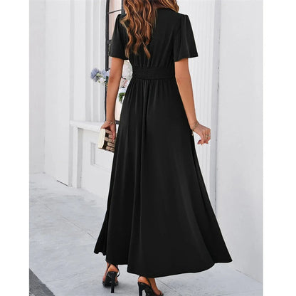 Rote V-hals Bodycon Kleid