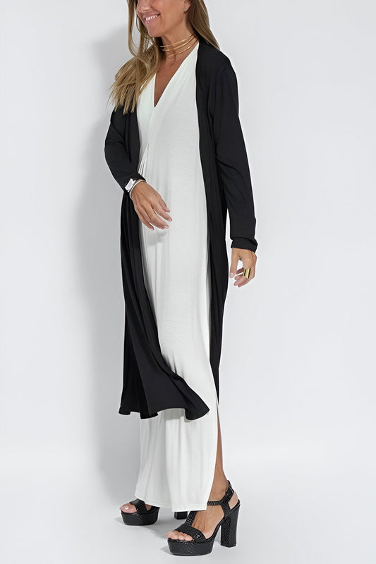 Catrin | Elegantes langes Kleid + passender Cardigan