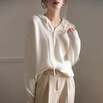 AIZEL - Lockerer Kapuzen-Kaschmirpullover