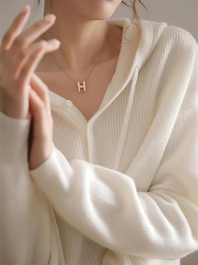 AIZEL - Lockerer Kapuzen-Kaschmirpullover