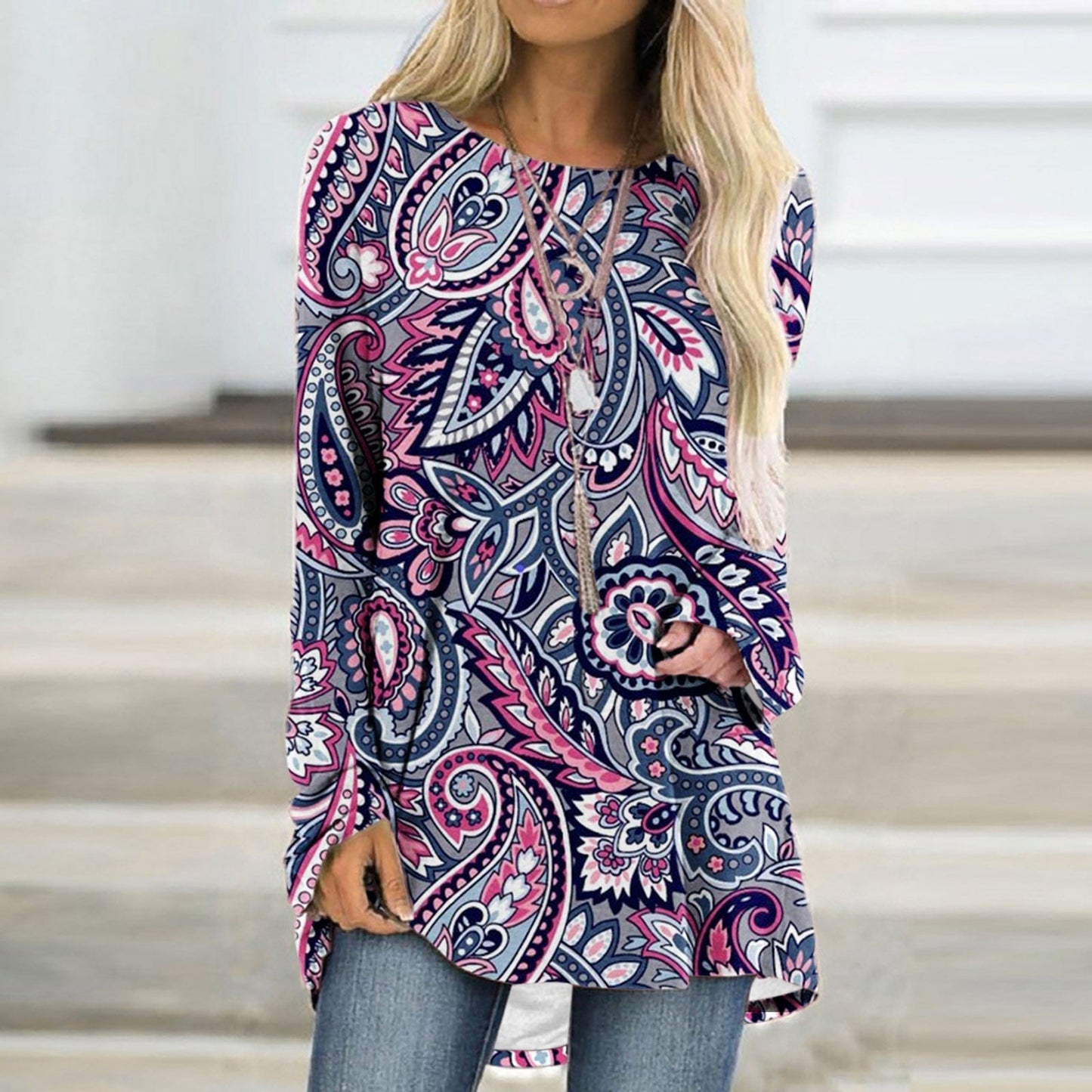 Amanda - Eleganter Pullover mit Mandala-Druck