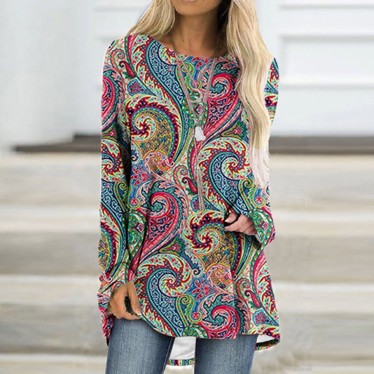 Amanda - Eleganter Pullover mit Mandala-Druck
