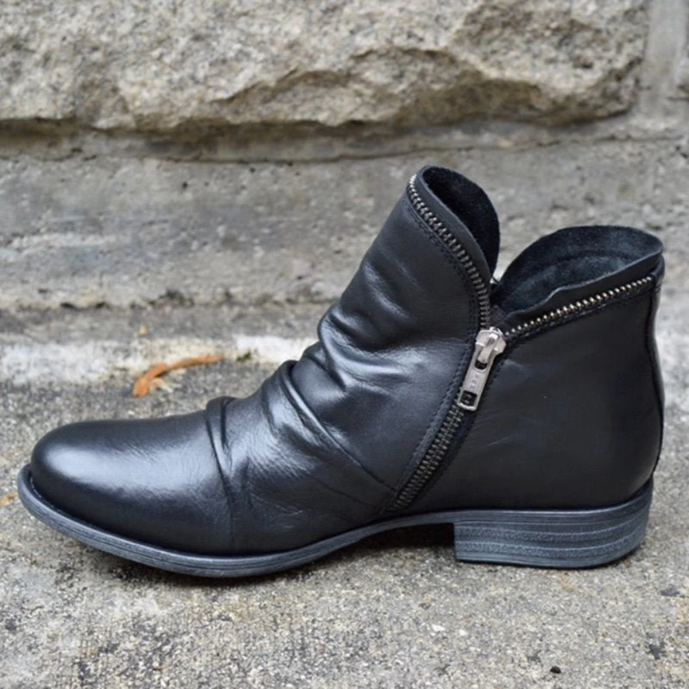 Heidi-Mode | Damen Schwarz Stiefeletten Wasserdicht
