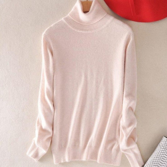 Rollkragenpullover für Damen mit Bündchen