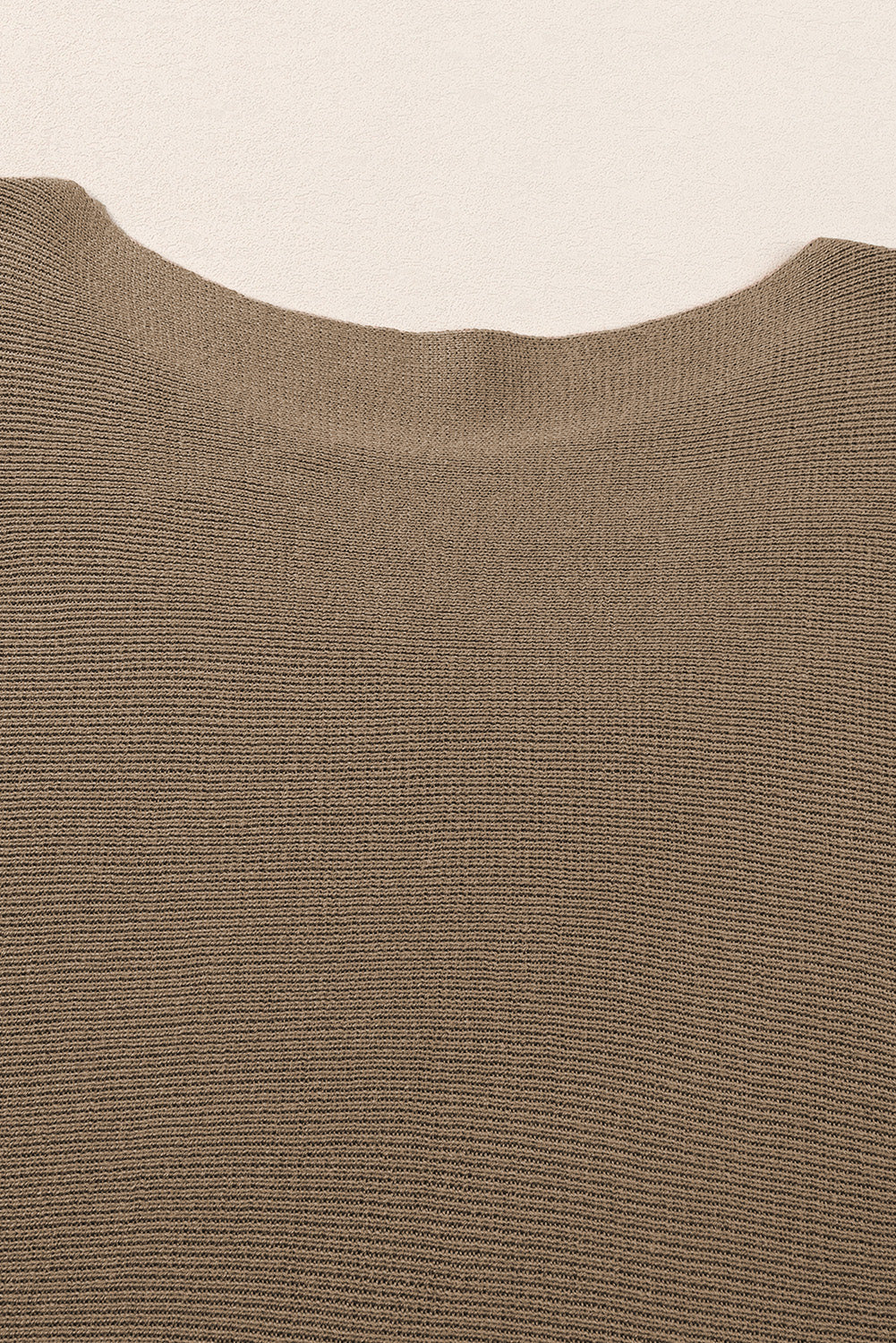 Rundhalsausschnitt Halbe Ärmel Rippenstrick Top