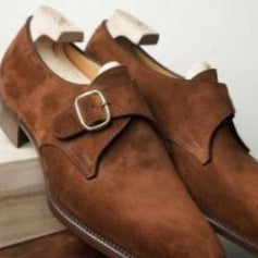 Adrian - Mönchsriemen-Schuhe aus Wildleder