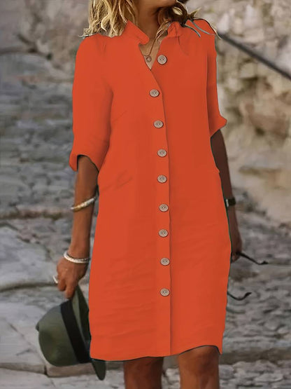 Isabella - Lässiges schlichtes Midikleid für Damen