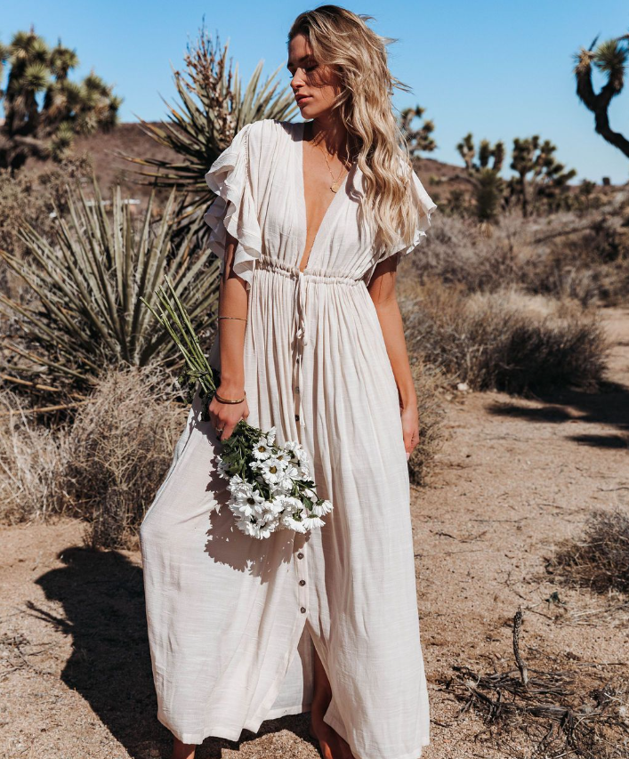 Alba Maxikleid mit Knopfleiste