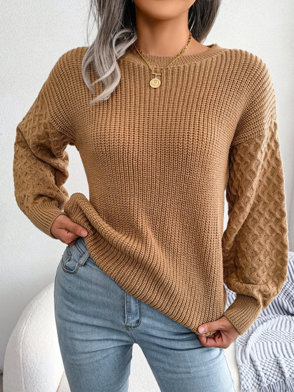 Aliyah - Rundhalsausschnitt-Strickpullover