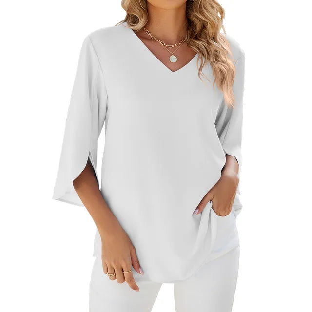 Zoe - Bluse mit V-Ausschnitt