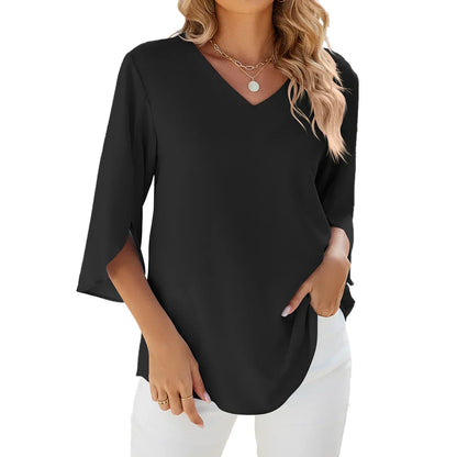 Zoe - Bluse mit V-Ausschnitt