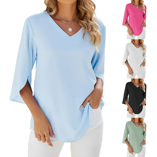 Zoe - Bluse mit V-Ausschnitt