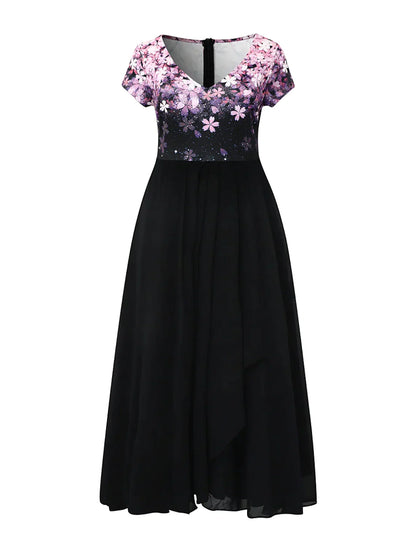 Jovana | Cade Florale Eleganz Midi Spitzenkleid