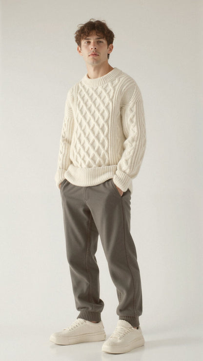 Abdal Kabelstrickpullover