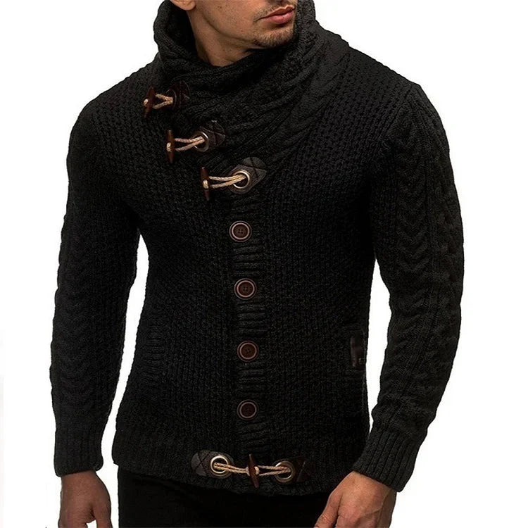 Aksel Strickpullover mit Knebelverschluss