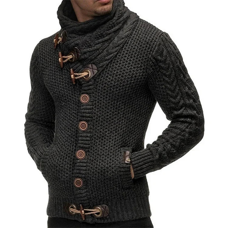 Aksel Strickpullover mit Knebelverschluss