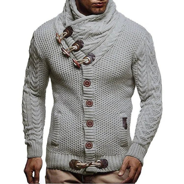 Aksel Strickpullover mit Knebelverschluss