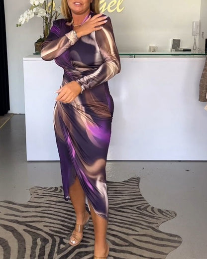 Alise V-Ausschnitt Midikleid