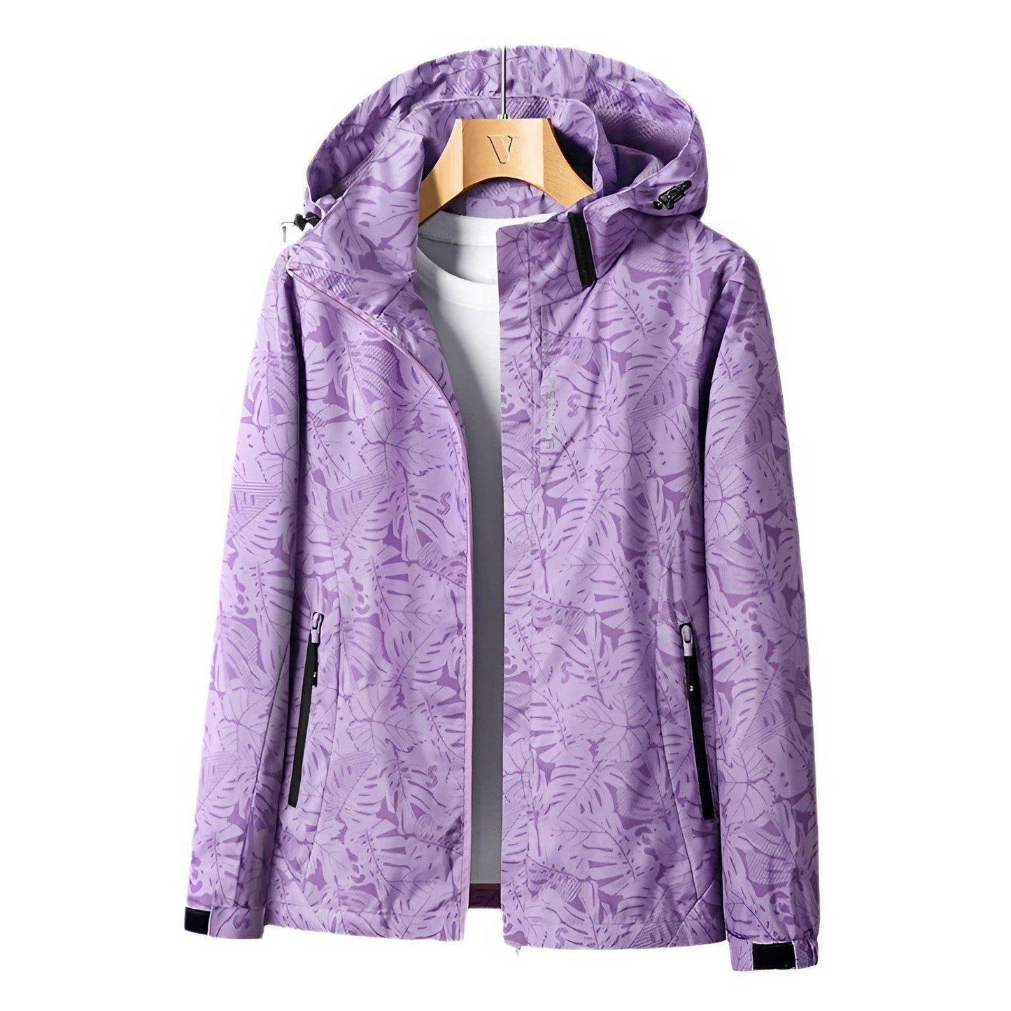 Sanne Bedruckte Outdoor-Jacke mit Kapuze