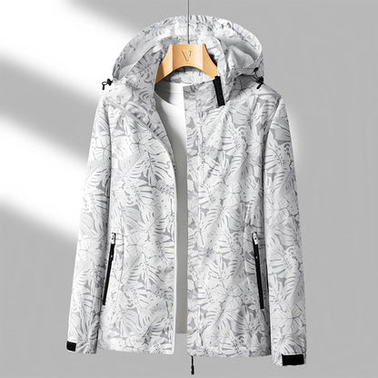 Sanne Bedruckte Outdoor-Jacke mit Kapuze