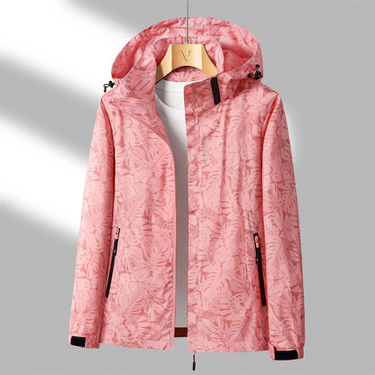 Sanne Bedruckte Outdoor-Jacke mit Kapuze
