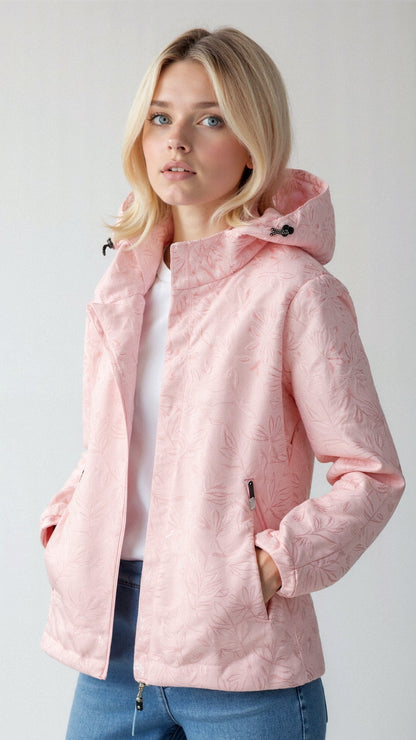 Sanne Bedruckte Outdoor-Jacke mit Kapuze