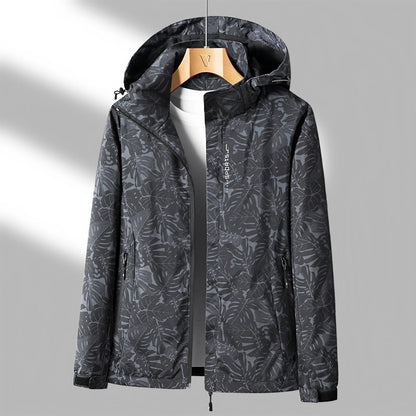 Sanne Bedruckte Outdoor-Jacke mit Kapuze