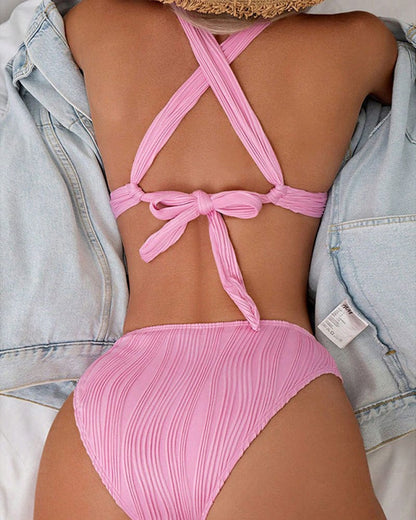 Heidi-Mode | Schlichtes, Sexy Bikini Mit Tiefem V-Ausschnitt