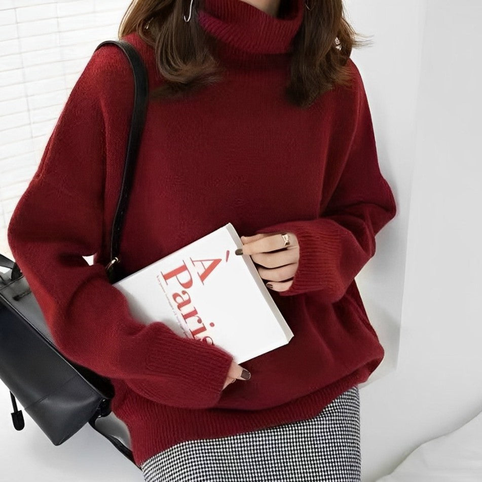 Merla - Kaschmirpullover mit hohem Kragen