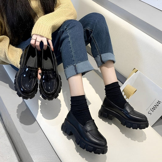 Alva - Elegante PU-Schuhe mit Blockabsatz für Pendler