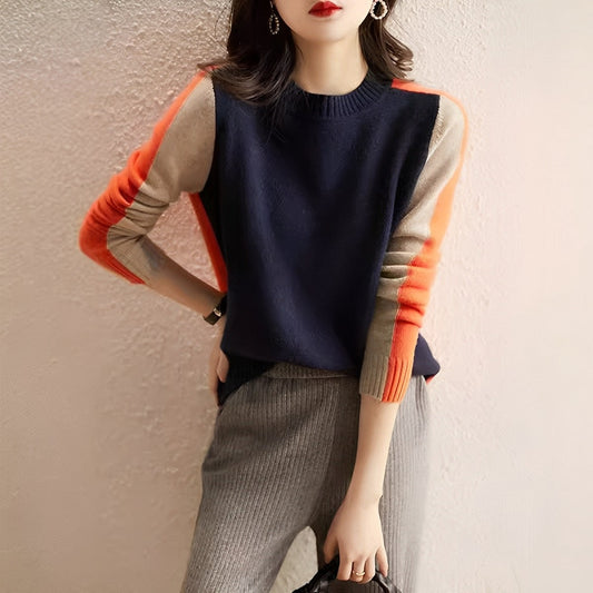 Gisselle - Modischer Pullover im Farbblock-Design