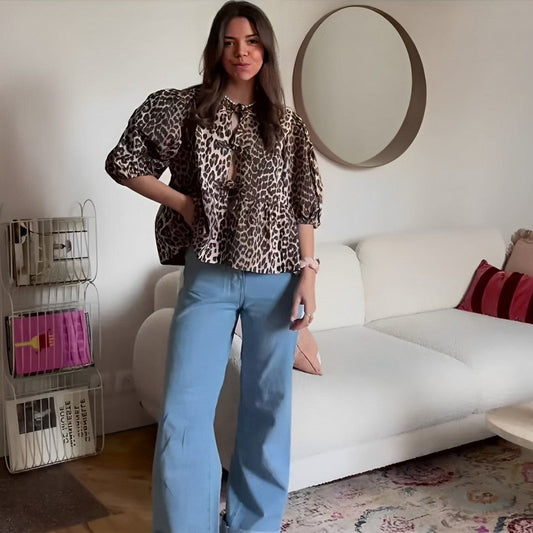 Alva - Kurzärmeliges Hemd mit Druckknopfverschluss