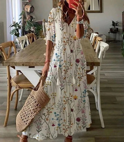 Aira - Elegantes Boho-Kleid mit Bauchabdeckung